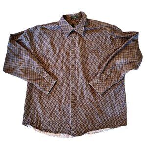 Vintage Club Room Novelty Floral Print Button Down Shirt XXL